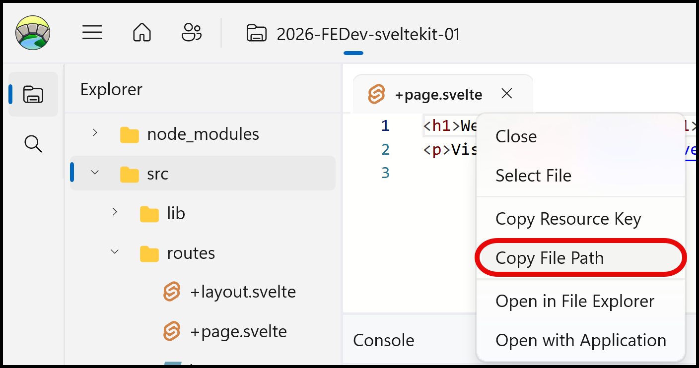Screenshot showing document content menu with File Path option selected