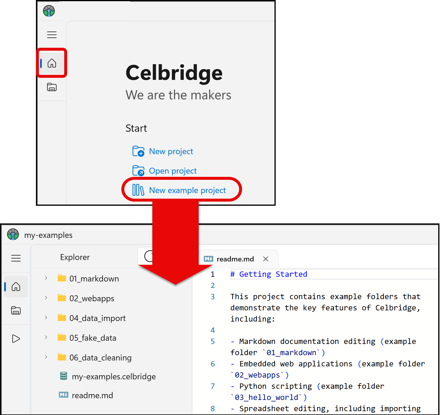 Screenshot showing Python version and extensions in .celbridge configuration file